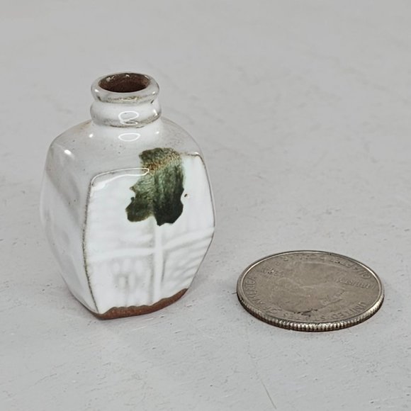 Miniature Redware Pottery Vase Figurine Tiny Small Kitsch Cute 1.5" - Picture 7 of 8